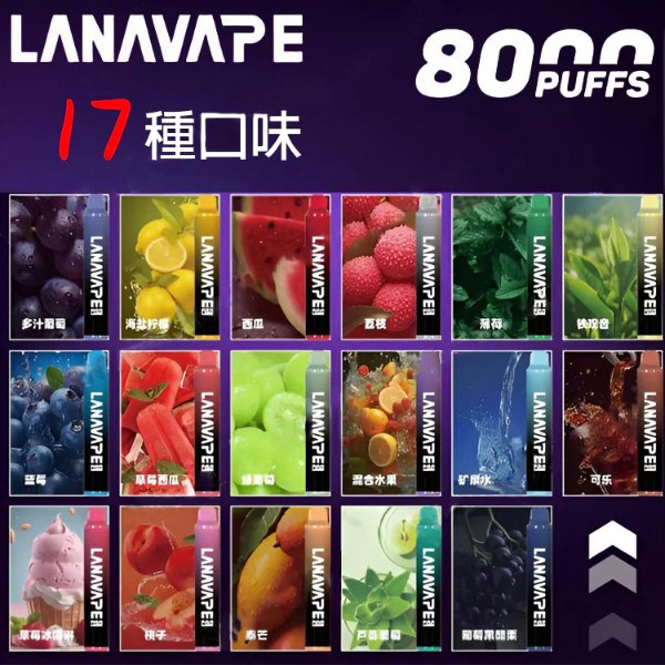 LANA 拋棄式 8000口 | Lana Zolt 8000一次性電子煙 | 免充電